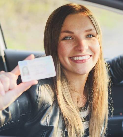 Woman Renew Driving License