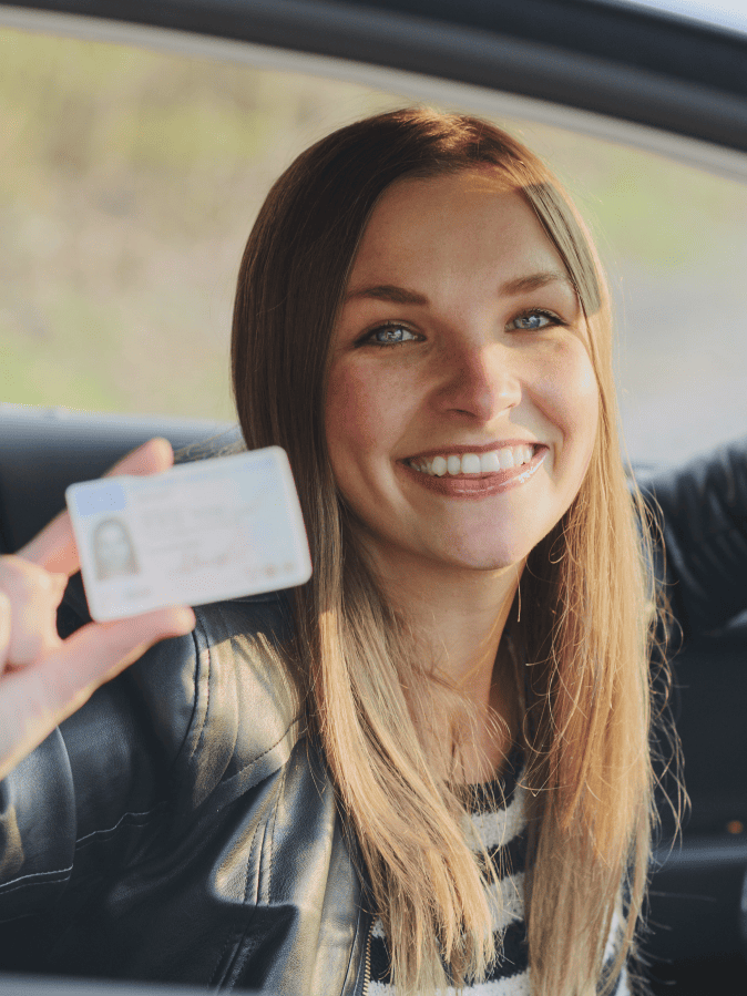 Woman Renew Driving License